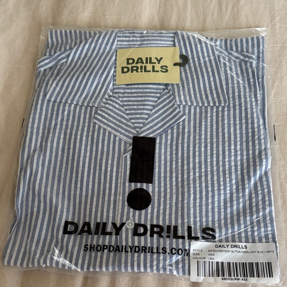 Daily Drills Blue Striped Shirt